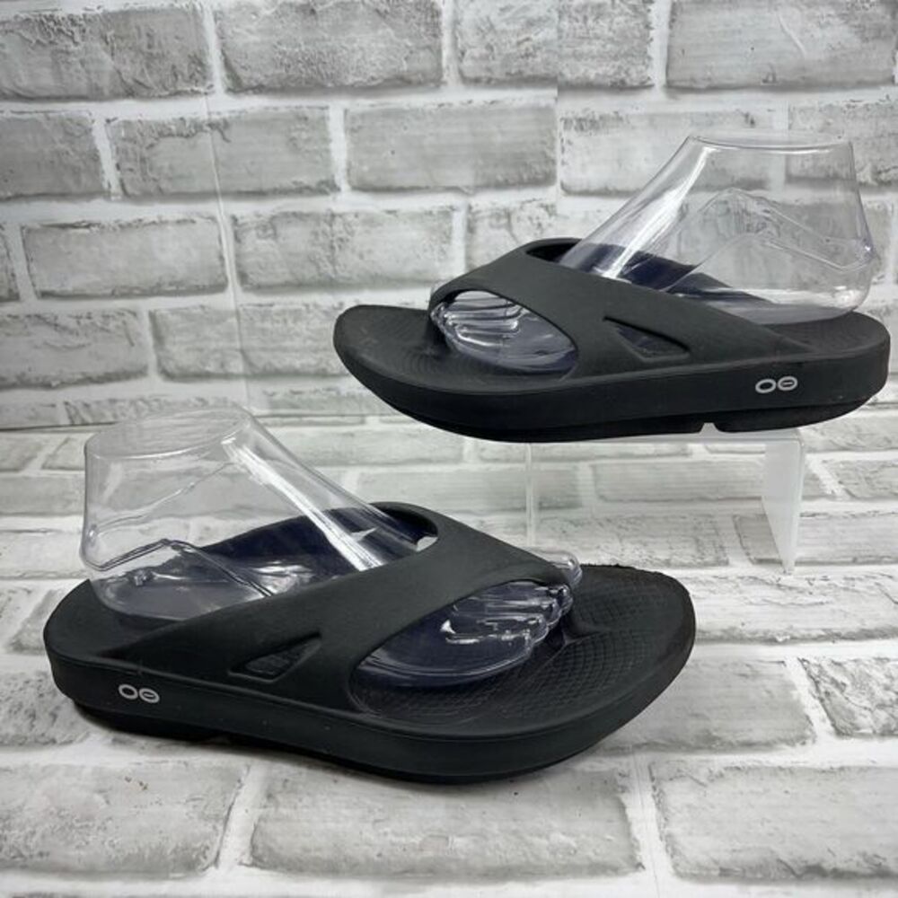OOFOS Original Recovery Comfort Thong Flip Flop Sandals Black Men 8 -Woman 10